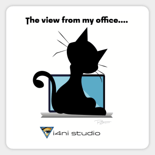 Cat with a view Sticker